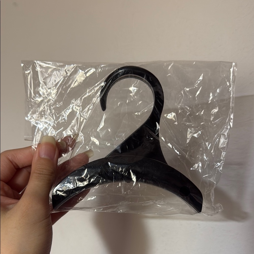 Black Plastic Hanger for Accessories